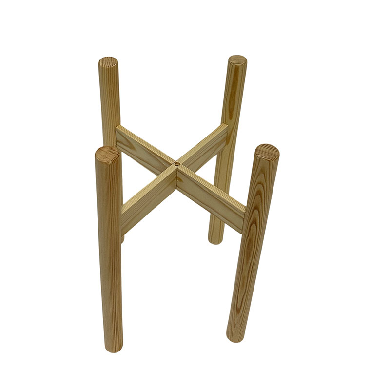 Cross flower rack, solid wood storage rack, potted plant display rack, simple bracket, floor standing flowerpot bracket