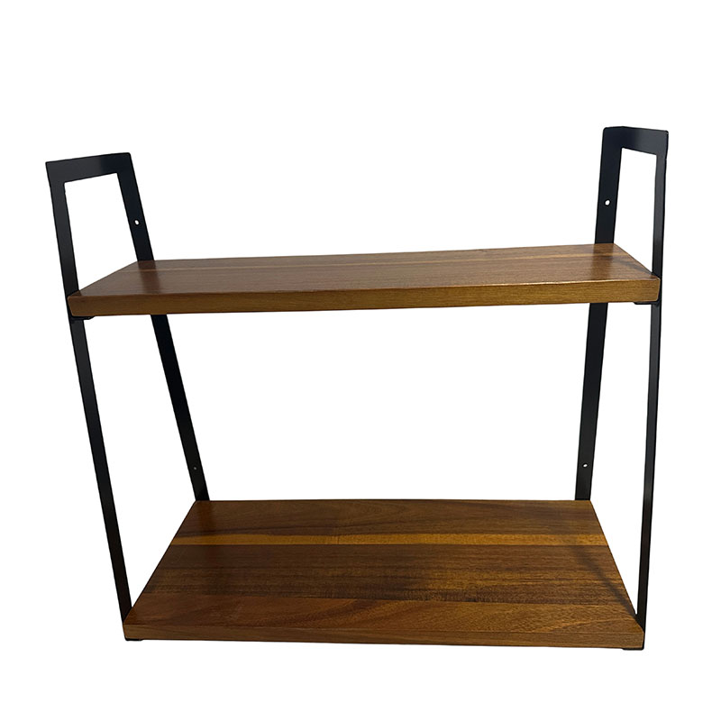 2-Tier Rustic wooden Shelves  Strong and durable, they are made with eco friendly and incredibly light pine wood. the black matte steel framing
