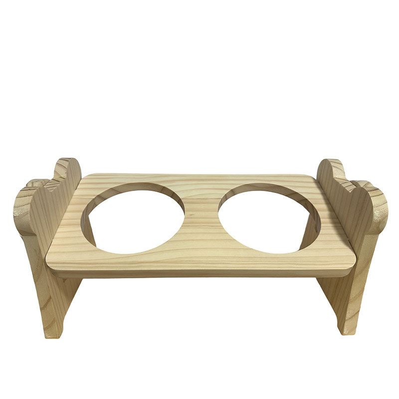 Dog Food Bowl Cat Food and Water Bowl Raised Dog pine Wooden Adjustable Elevated Stand Care Cat Dog Pets Supplies Bowls