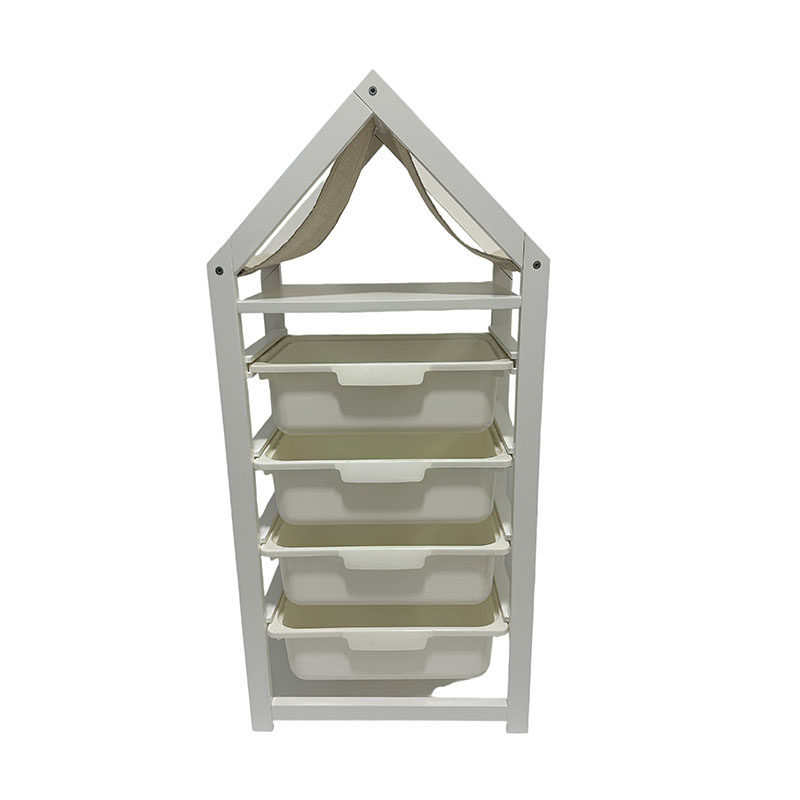 Solid wood toy storage cabinet, children's multifunctional shelf, children's clothing, snack storage combination cabinet