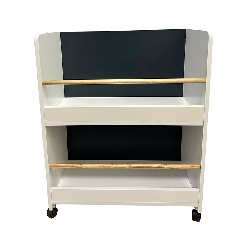 Children's movable bookcase，Floor-Standing Bookshelf,Picture Book Stand,Movable, Double-Sided, Suitable for Children's Room and Living Room