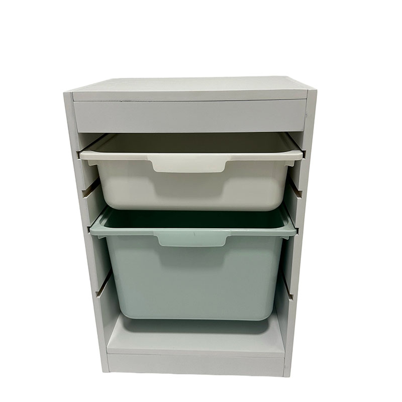 Children's toy storage rack, children's storage organizer, multi-layer large capacity wooden storage cabinet