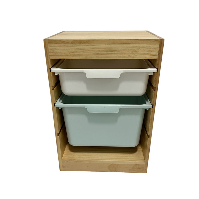 Children's toy storage rack, children's storage organizer, multi-layer large capacity wooden storage cabinet