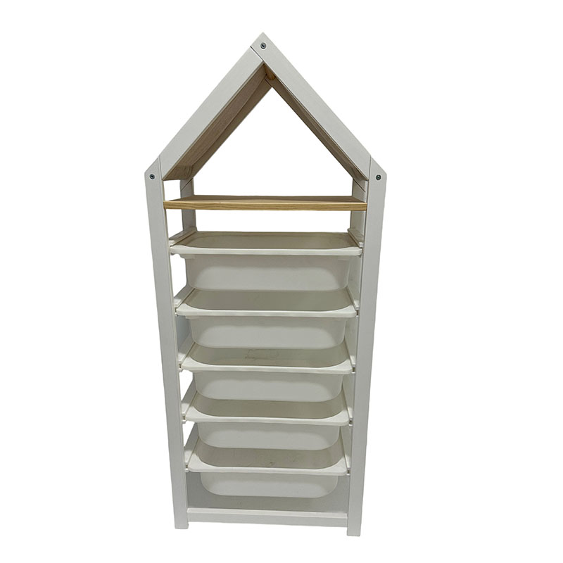 Solid wood toy storage cabinet, children's multifunctional shelf, children's clothing, snack storage combination cabinet