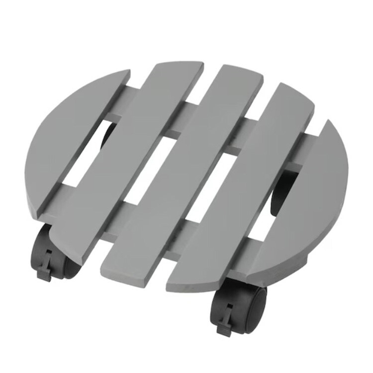 Wooden Movable Stand Round