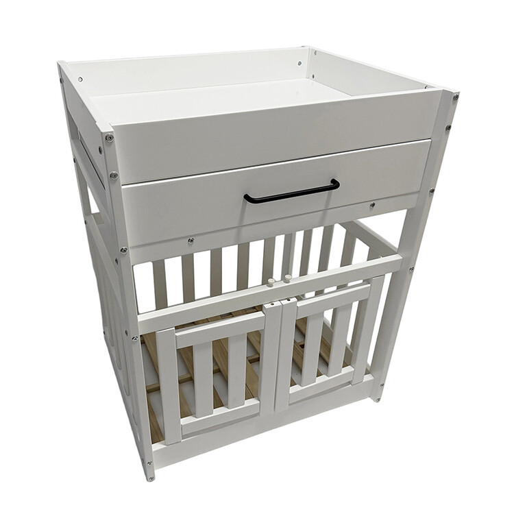 Pet villa/house double door rectangular organizing table with drawers