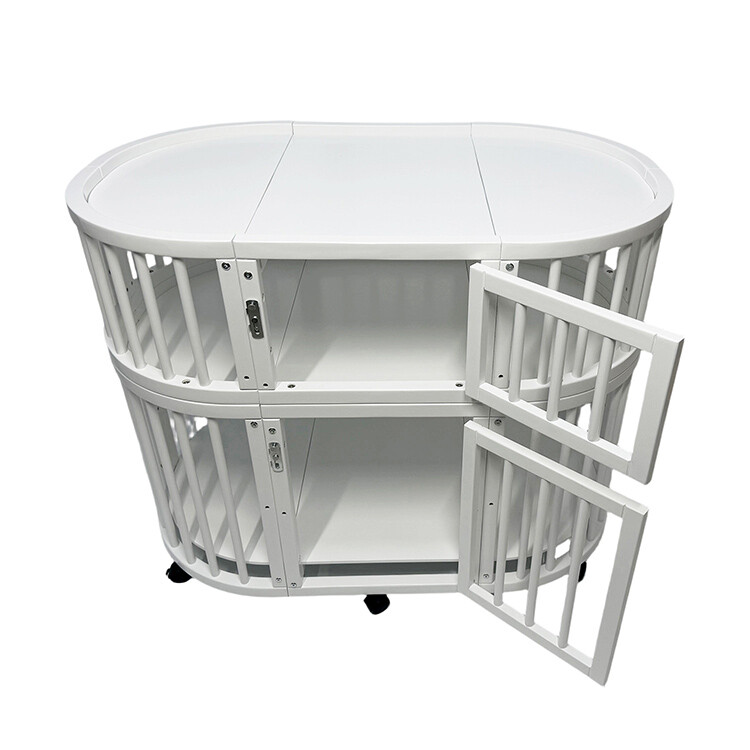 Pet double-layer  villa/house double-door oval shape