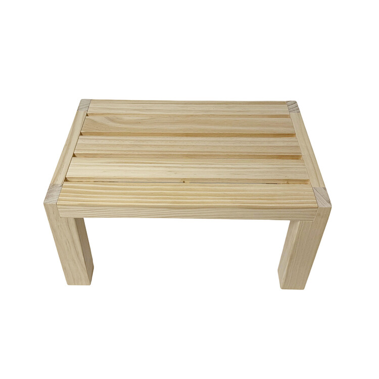 Wooden step-stool Unpainted