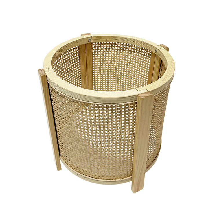 Cylinder-shaped woven storage rack L