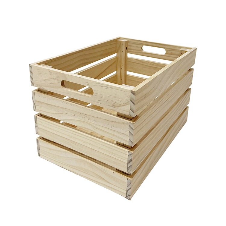 Wooden Crate Pallet box invisible handle