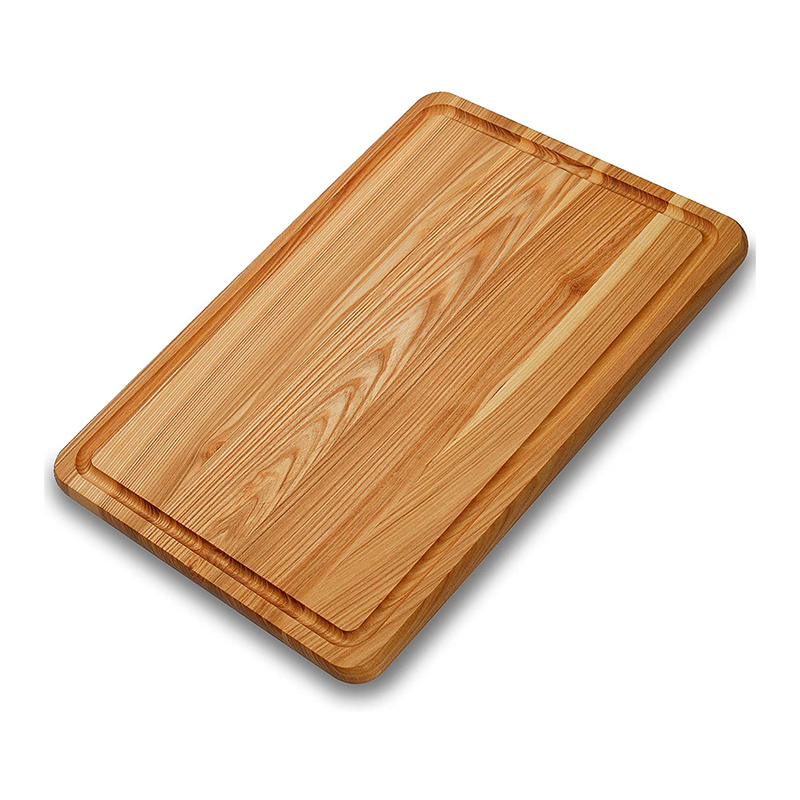 LARGE Wood Cutting Board With Juice Groove For Kitchen 17.5x11.5 inches From Natural HARDWOOD For Use As: Butcher Block Chopping Block Chess Vegetables 