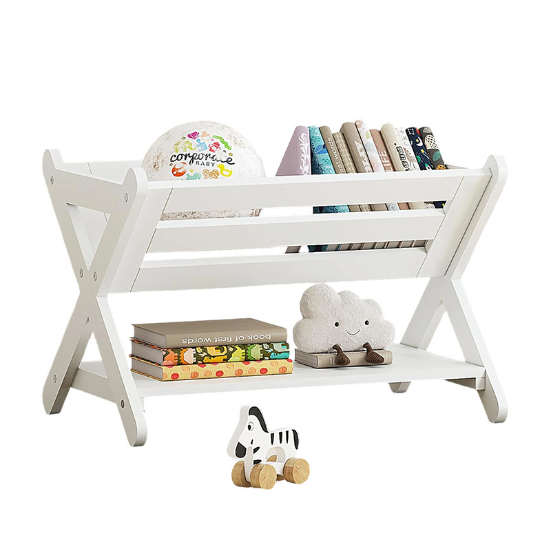 Kids Bookcase Storage with Shelf, Kids Book Storage Organizer for Toddlers, Kids, White