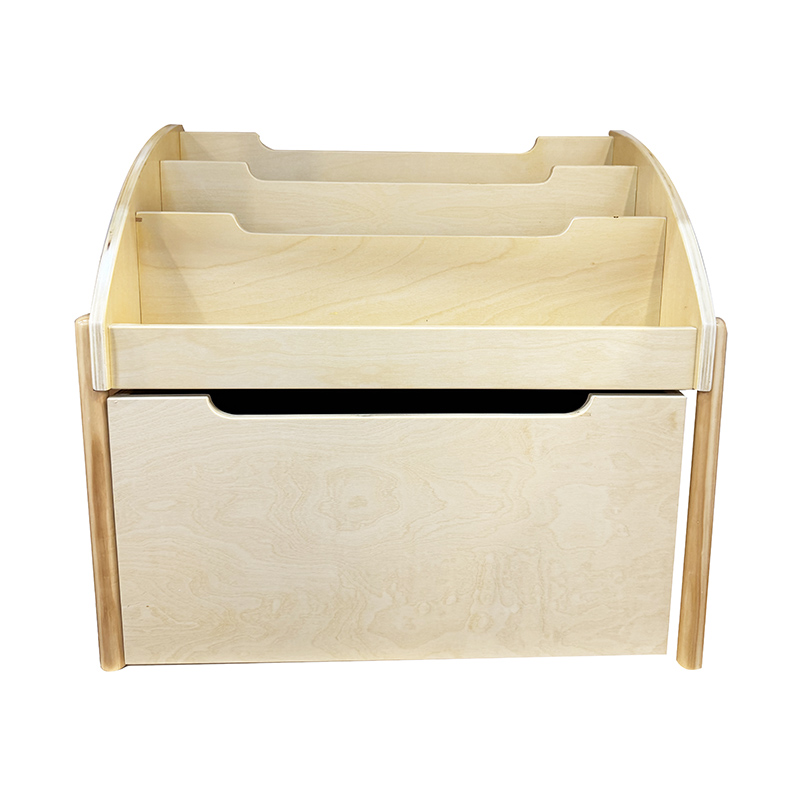 Children's bookshelf with storage box set