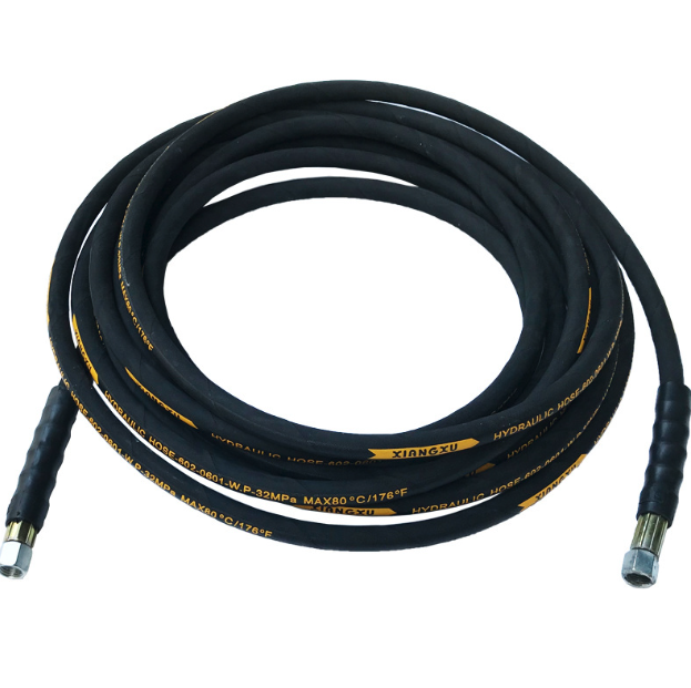 Customizable cutting service for high-pressure 15~10m black polyvinyl chloride polyethylene steel wire reinforced car wash rubber hose smooth cleaning hose