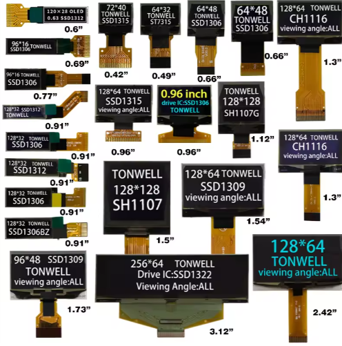 0.42 0.6 0.66 0.69 0.77 0.91 0.96 1.12 1.3 1.5 1.54 2.42 3.12 inches Micro OLED screen OLED LCD OLED screen panel module