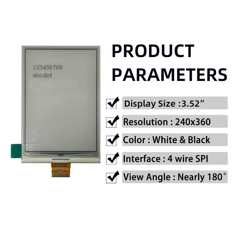 3.52 inch E paper display