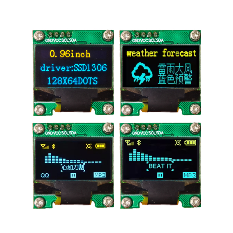 0.96 inch blue&yellow color oled module