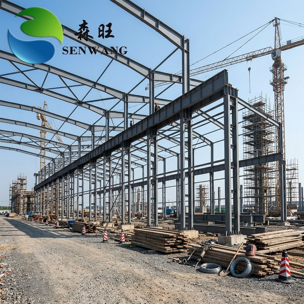 High Load Bearing Prefabricated Raw Material Warehouse Steel Structure