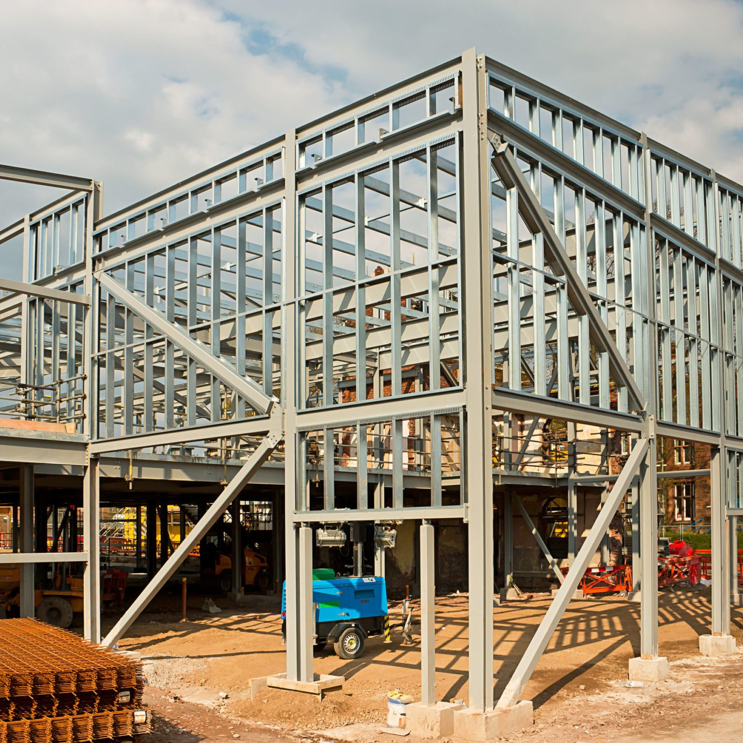 High Load Bearing Prefabricated Raw Material Warehouse Steel Structure