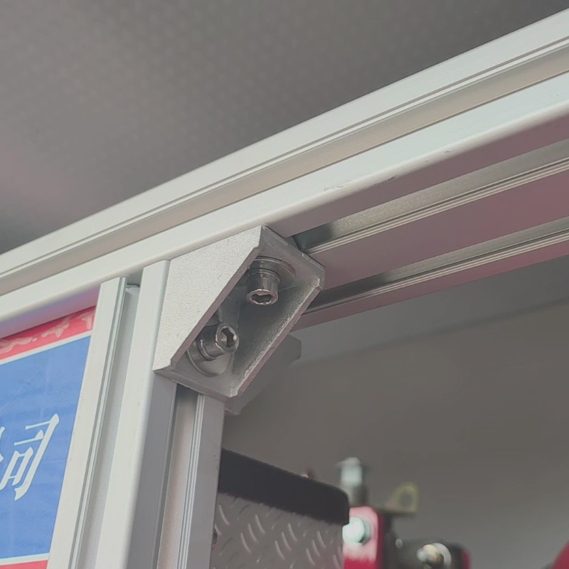 Concealed connecting pin angle bracket for fire truck equipment brackets