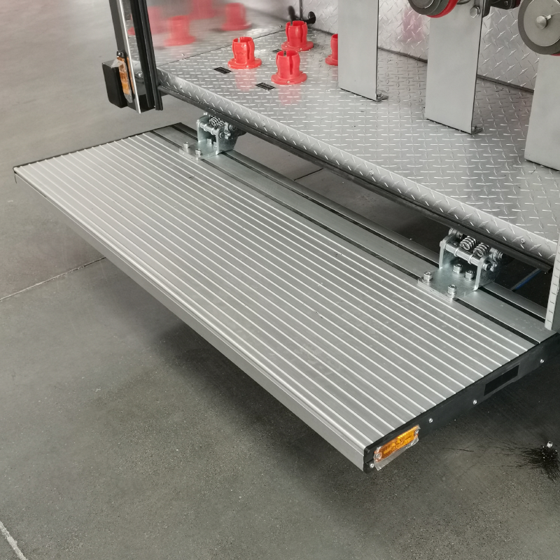 Spring hinge mount for fire truck pedals