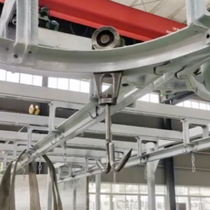 Galvanized meat hook hanging wheels with bearings for reefer trucks