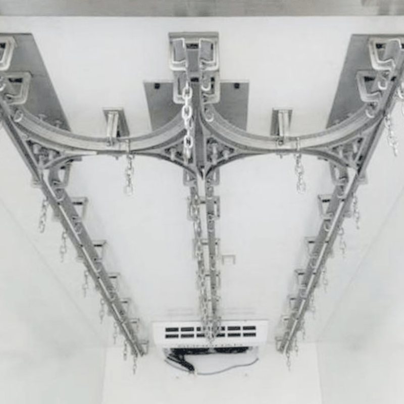 Galvanized meat hook hanging wheels with bearings for reefer trucks