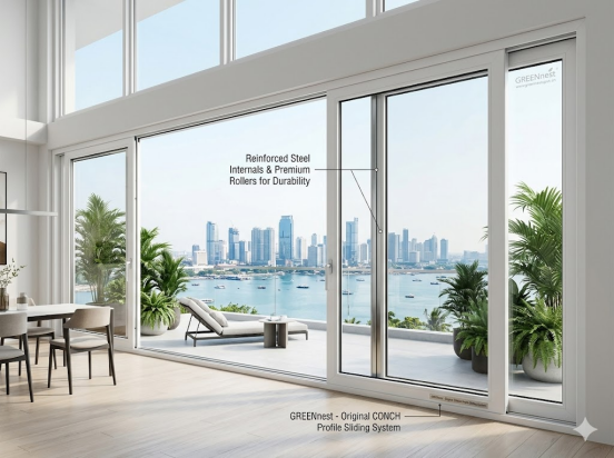 60/80 Series uPVC Sliding Window