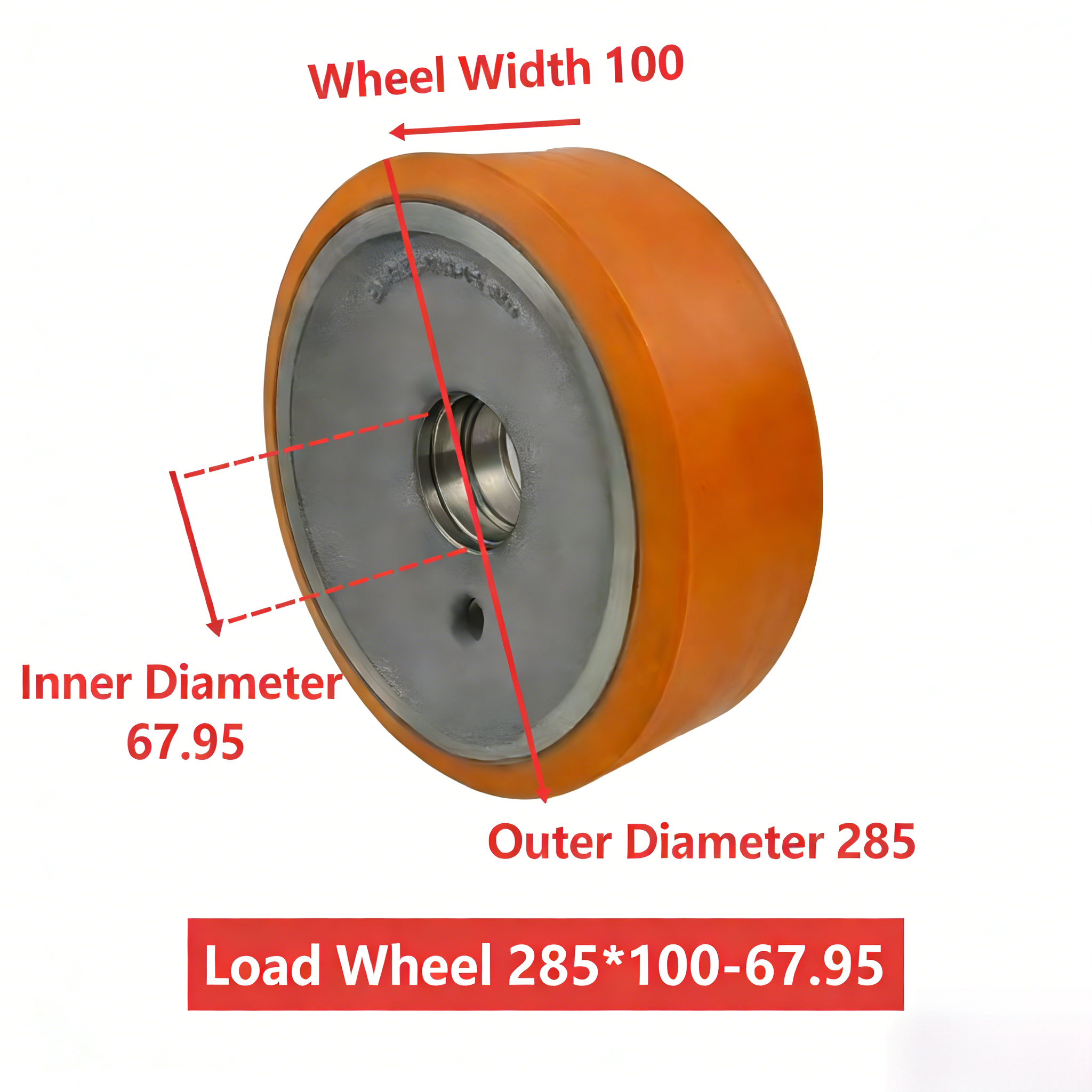 RW124 Polyurethane Load Wheel 285*100-67.95 for Linde R14-16/R20 Series