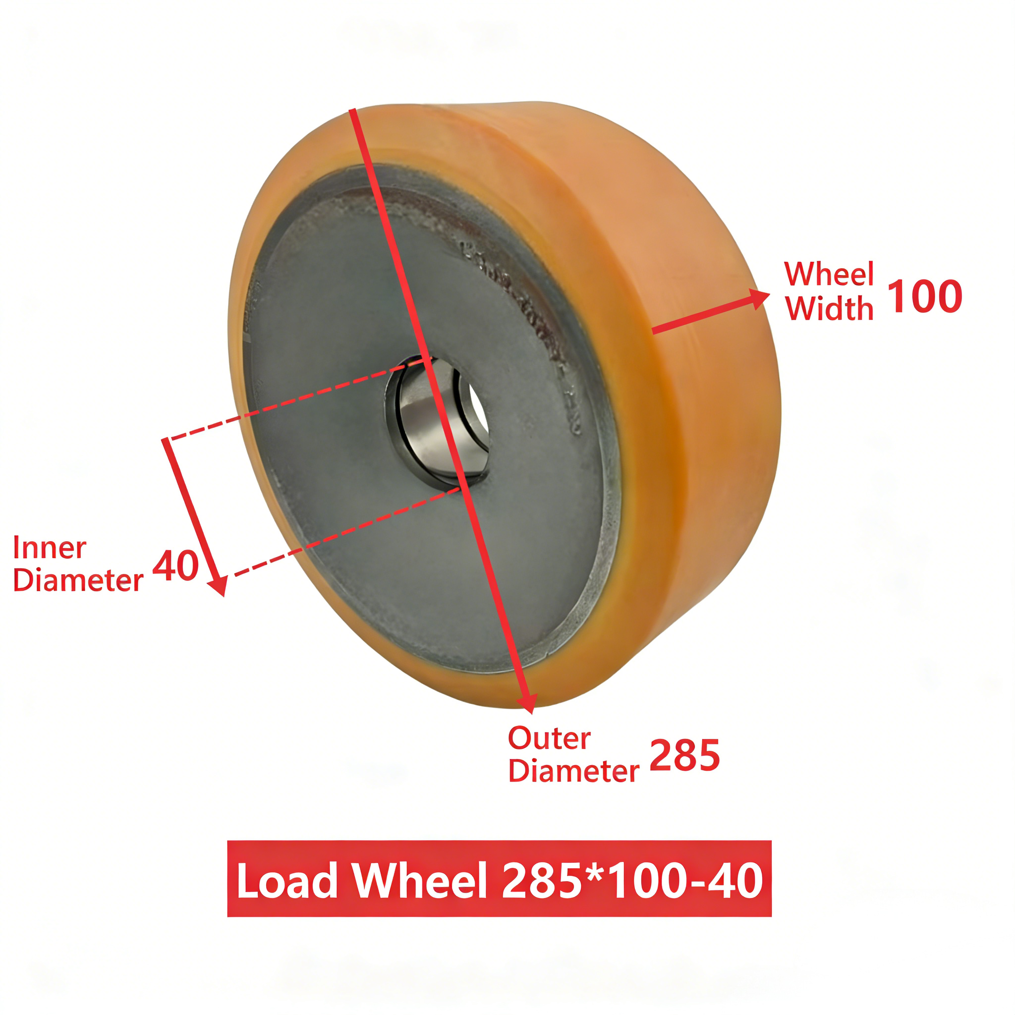 RW132 High Wear-Resistance 285*100-40 Load Wheel for Industrial Forklifts