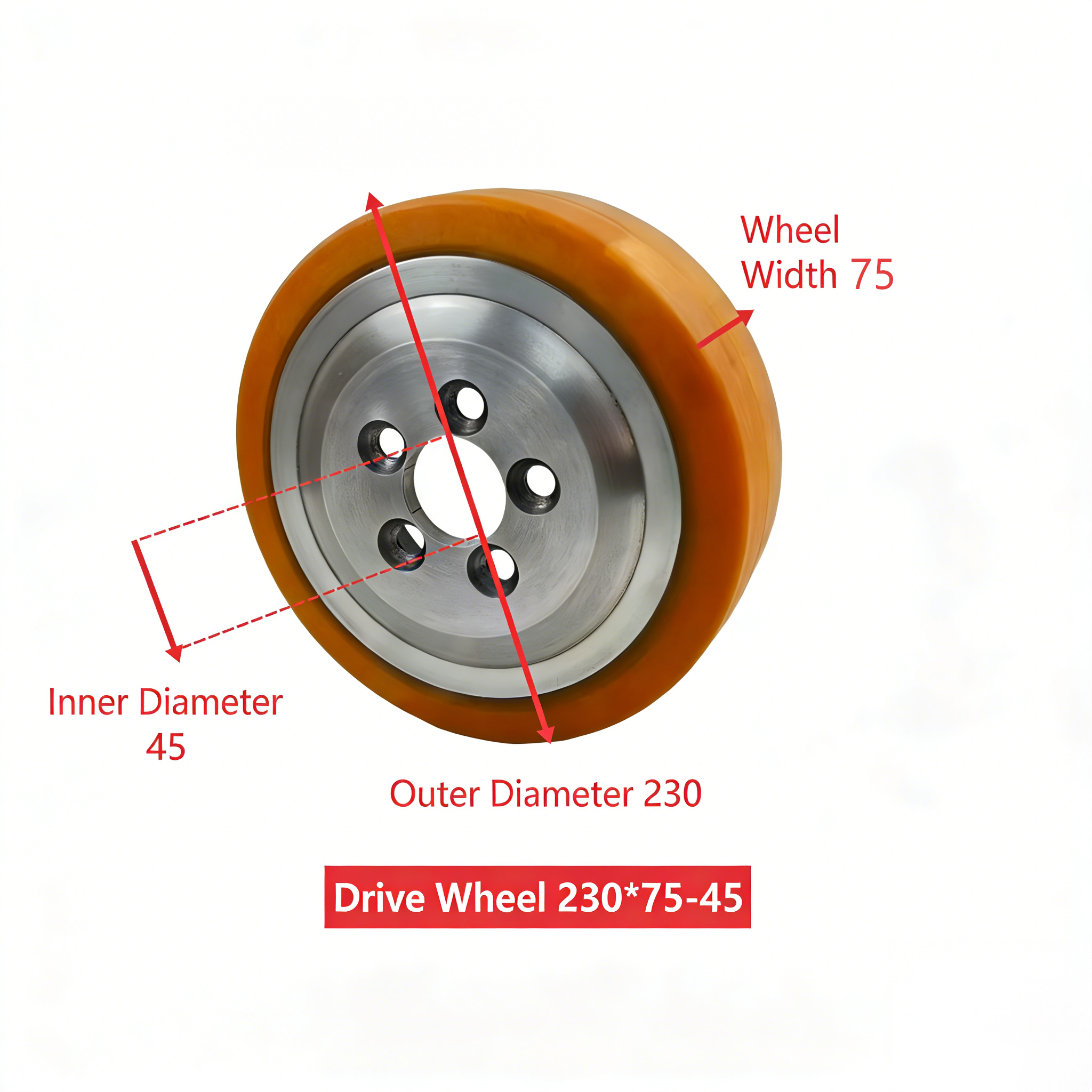 RW001 Linde Drive Wheel 230*75-45 for T20 (1151/1152) & L10/L12 New Model (1169)