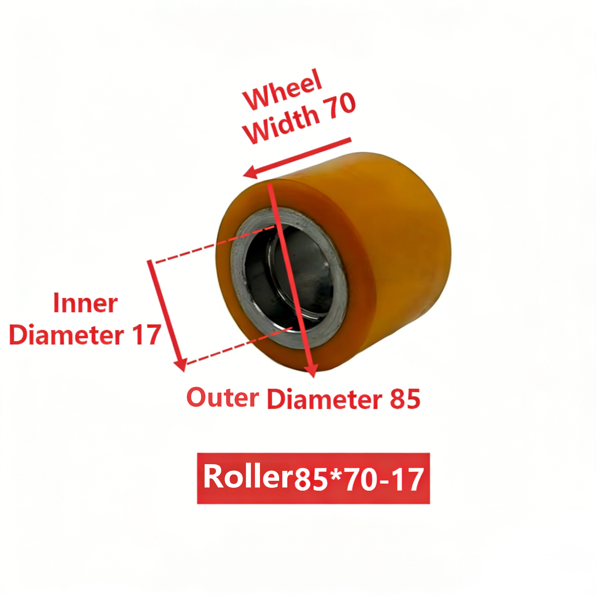 RW595 Forklift PU Wheel 8570-17 - High Wear Resistance