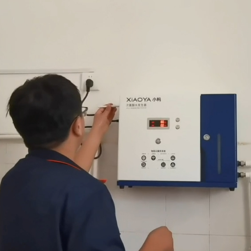 Sodium hypochlorite generator and water purification method