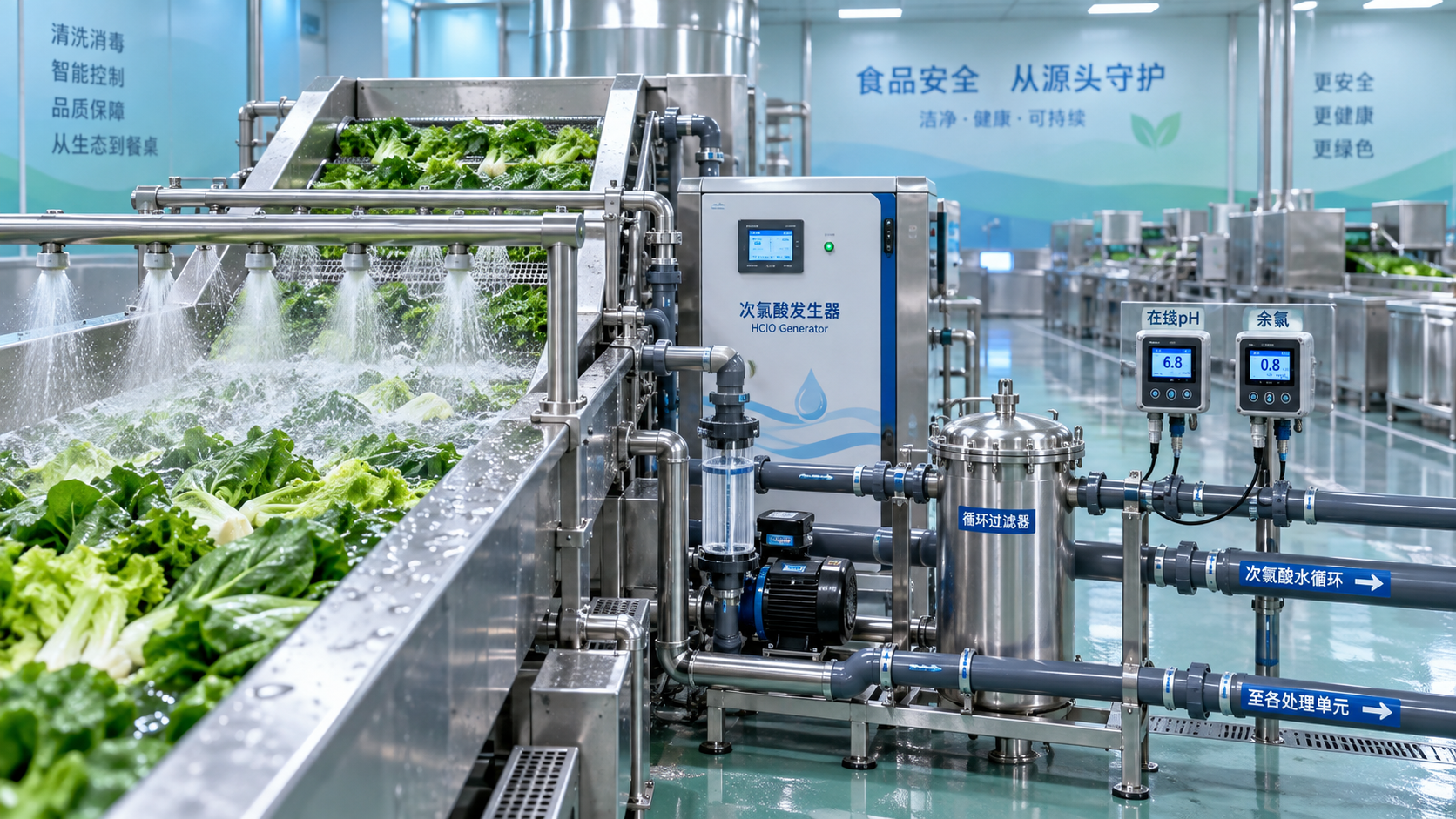 Generadores de ácido hipocloroso para la industria alimentaria para el lavado de productos frescos: controles clave del proceso Generadores de ácido hipocloroso para la industria alimentaria para el lavado de productos frescos: controles clave del proceso