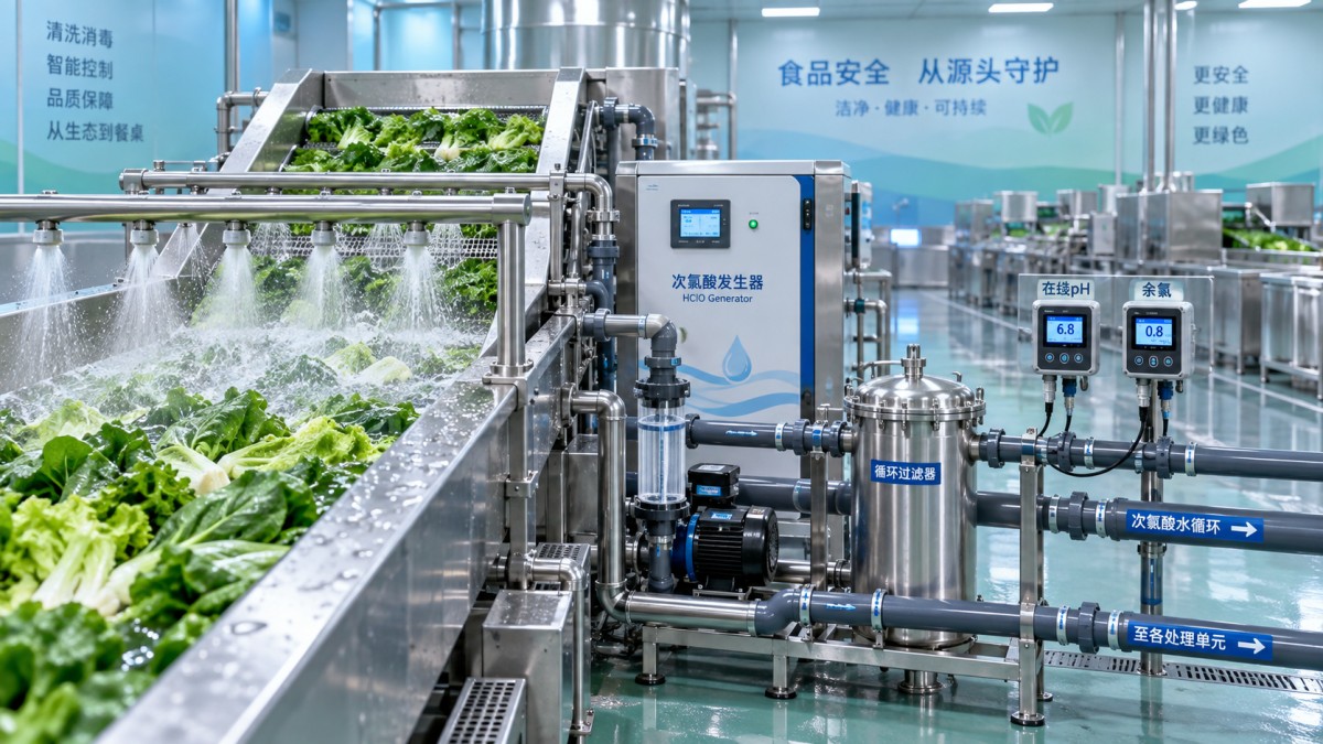 Generadores de ácido hipocloroso para la industria alimentaria para el lavado de productos frescos: controles clave del proceso Generadores de ácido hipocloroso para la industria alimentaria para el lavado de productos frescos: controles clave del proceso