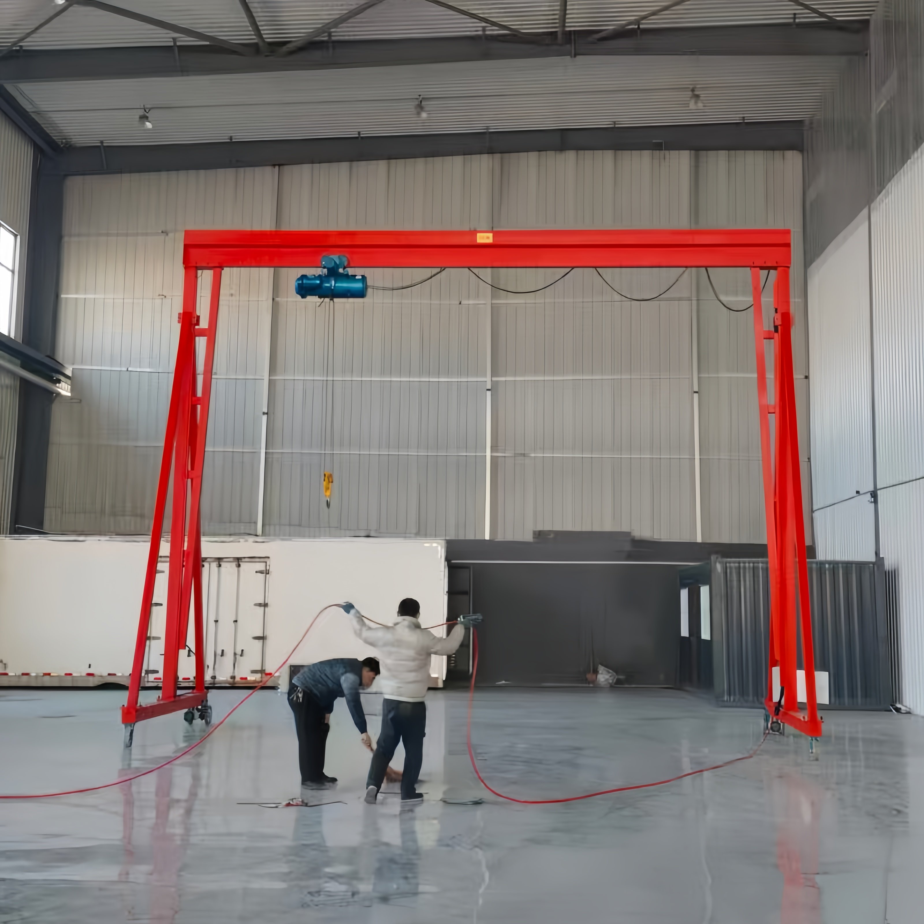 5-Ton Trackless Gantry Crane in Workshop Application