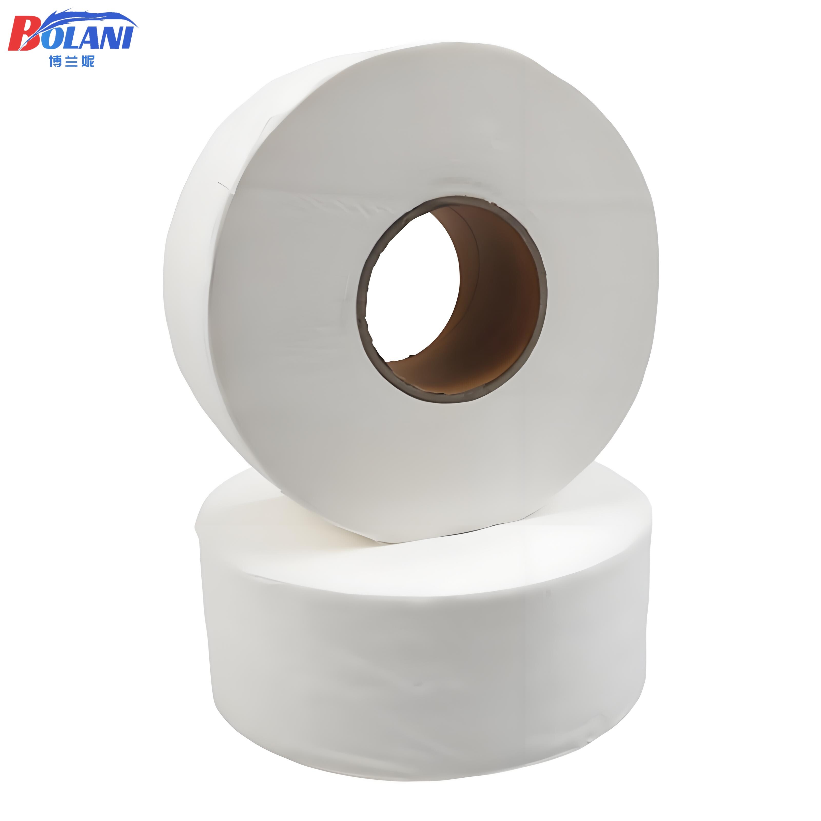 White toilet paper roll