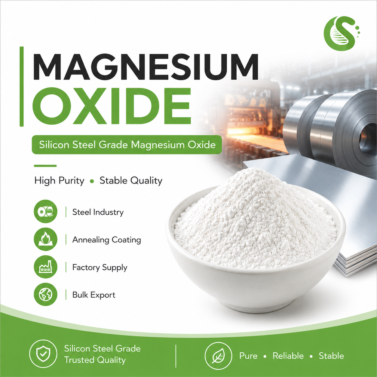 Silicon Steel Grade Magnesium Oxide