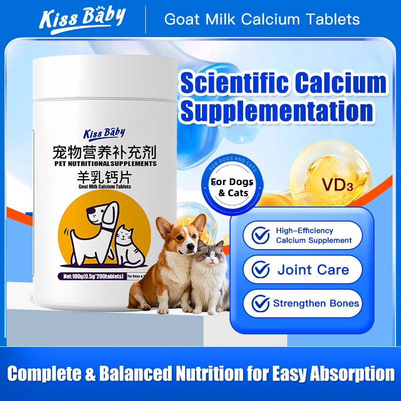 Pet Milk Calcium Tablets for Cats & Dogs | Joint Care & Bone Strengthening, Goat Milk Powder, Mineral Calcium Supplement for All Ages