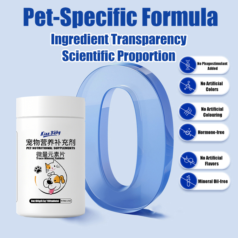 Pet Supplements: Multi-Trace Element Tablets for Dogs & Cats, Anti-Pica Chewable, Calcium Tablets for Dogs, Nutritional Support