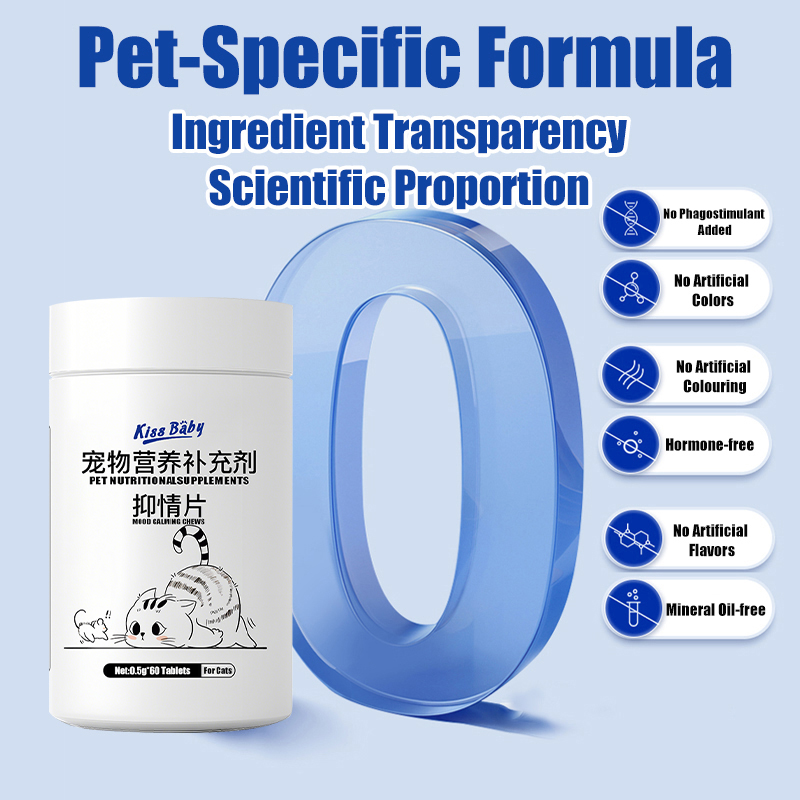 Pet Calming Tablets for Cats in Heat | Anti-Estrusion Pills for Female & Male Cats | Reduce Meowing & Restlessness