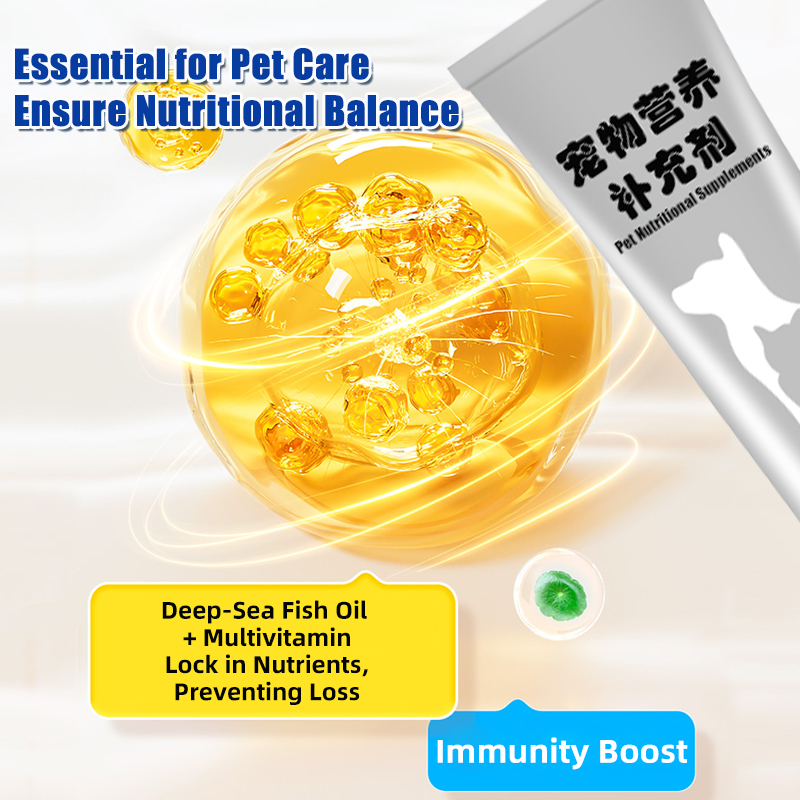 All-Season Pet Nutritional Gel & Hairball Remedy for Cats, Coat & Digestive Care, 120g