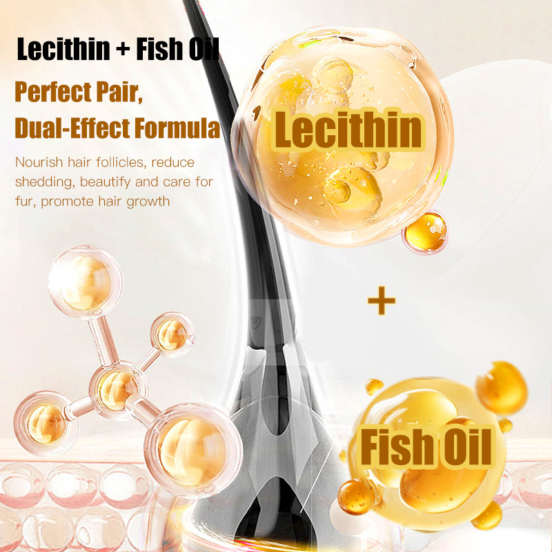 Kissbaby Lecithin Granules for Pets – For Kittens, Puppies, Adult Cats & Dogs, Supports Beautiful, Thick & Shiny Coat
