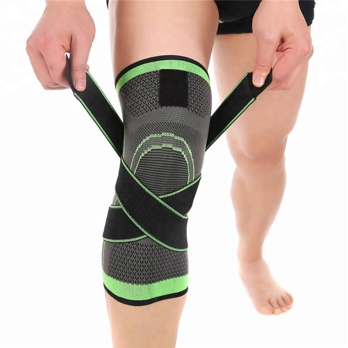 Customizable nylon knee pad with adjustable compression sports brace