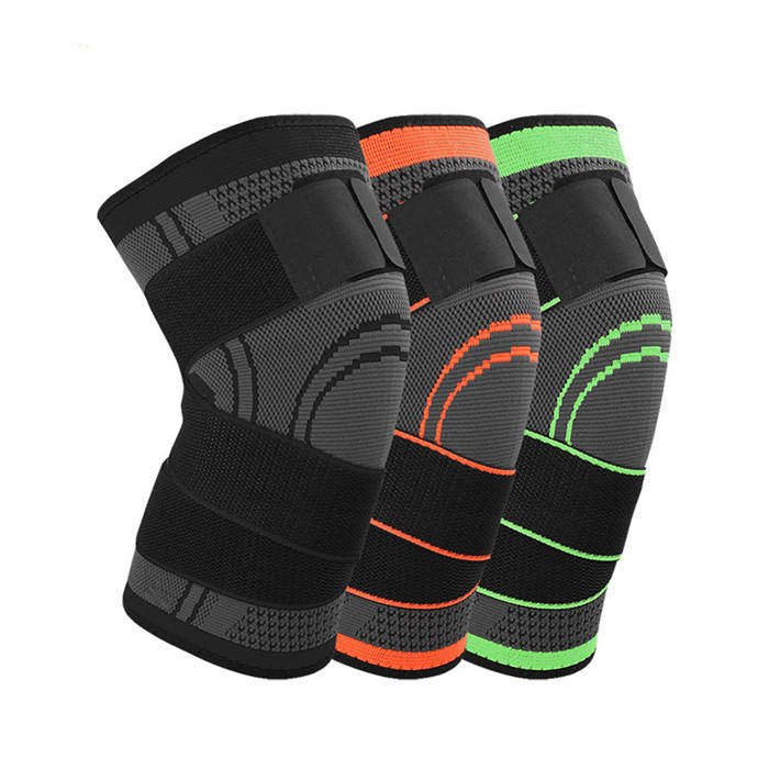 Customizable nylon knee pad with adjustable compression sports brace