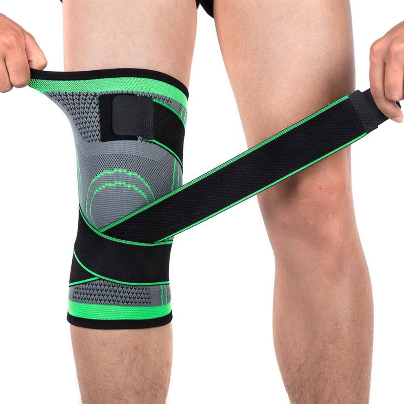Elastic knitted knee pad and compression sleeve protector for arthritis and sports