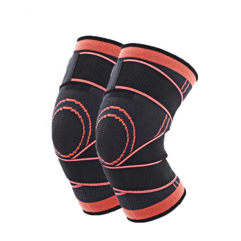 Elastic knitted knee pad and compression sleeve protector for arthritis and sports