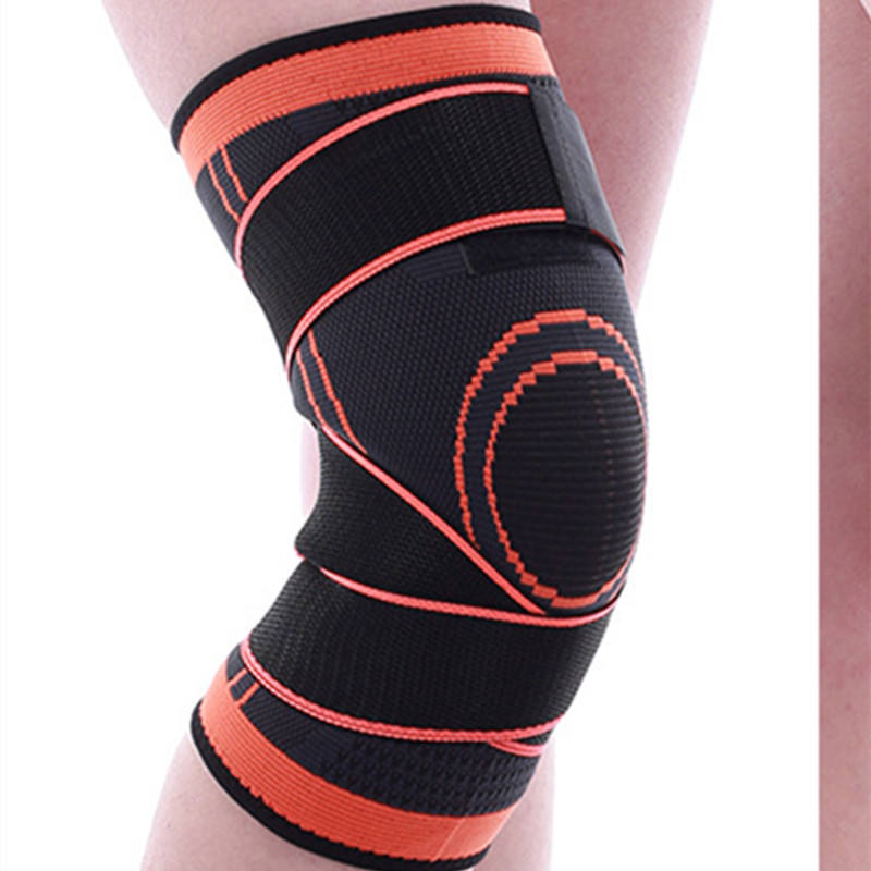 Elastic knitted knee pad and compression sleeve protector for arthritis and sports