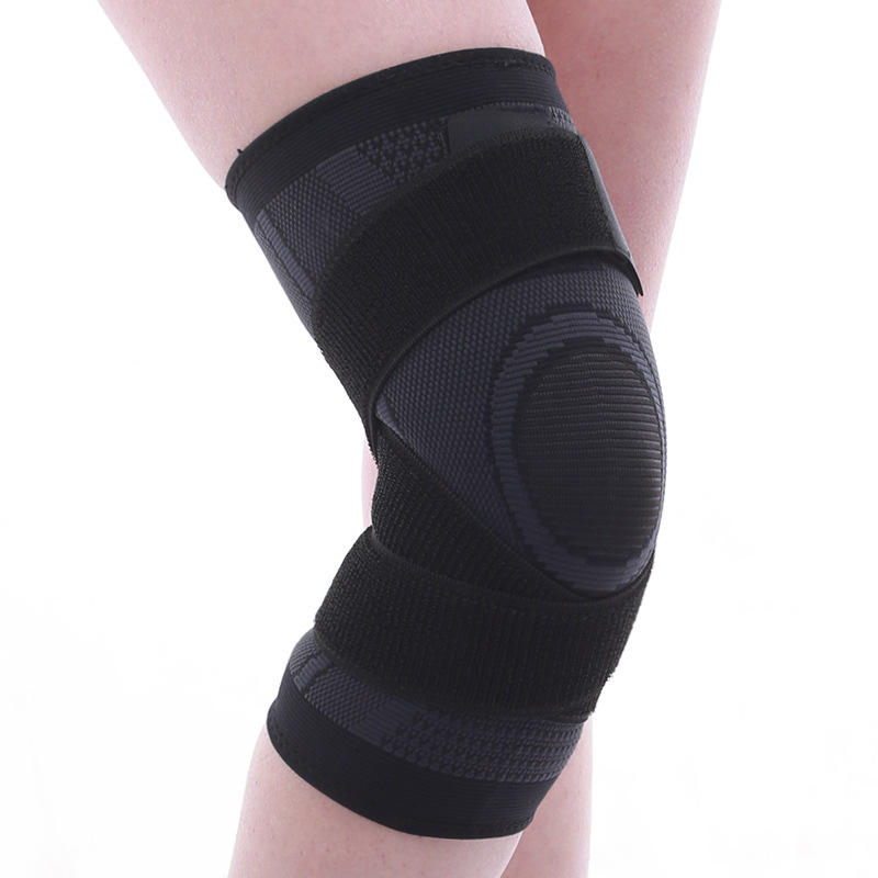 Elastic knitted knee pad and compression sleeve protector for arthritis and sports