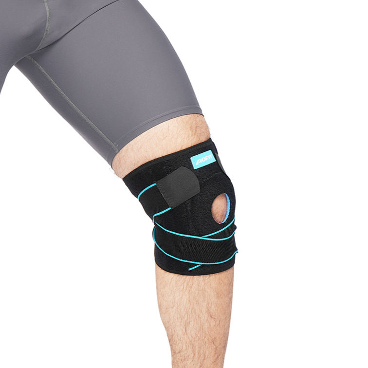 Adjustable sports elastic neoprene knee support for running